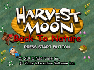 Harvest Moon Back to Nature back cover for Playstation